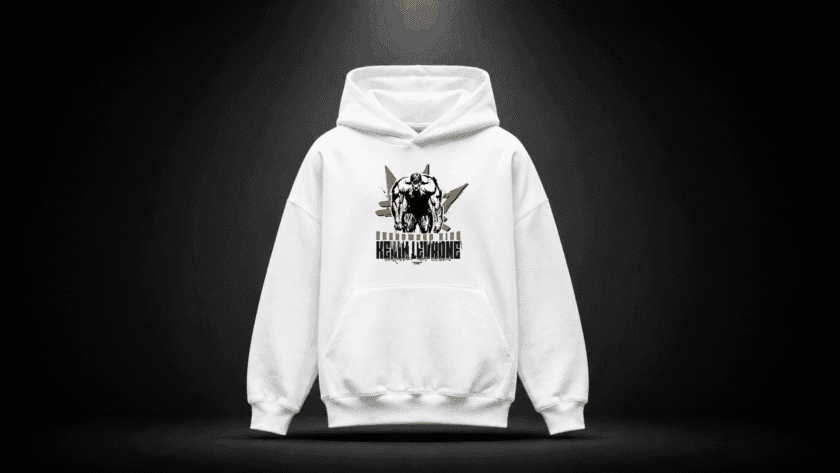 WHITE HOODIE – LEGACY GOLD GRAPHIC